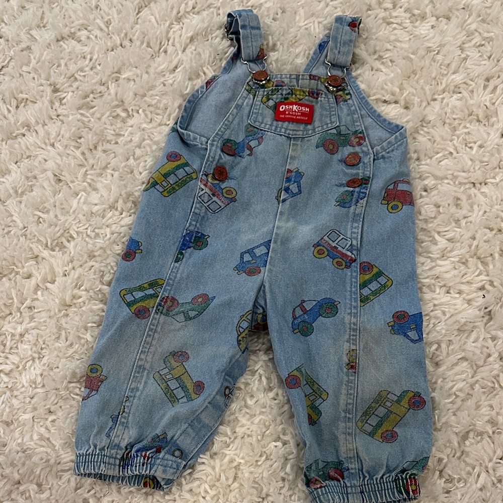 OshKosh Vintage Car Print Overalls